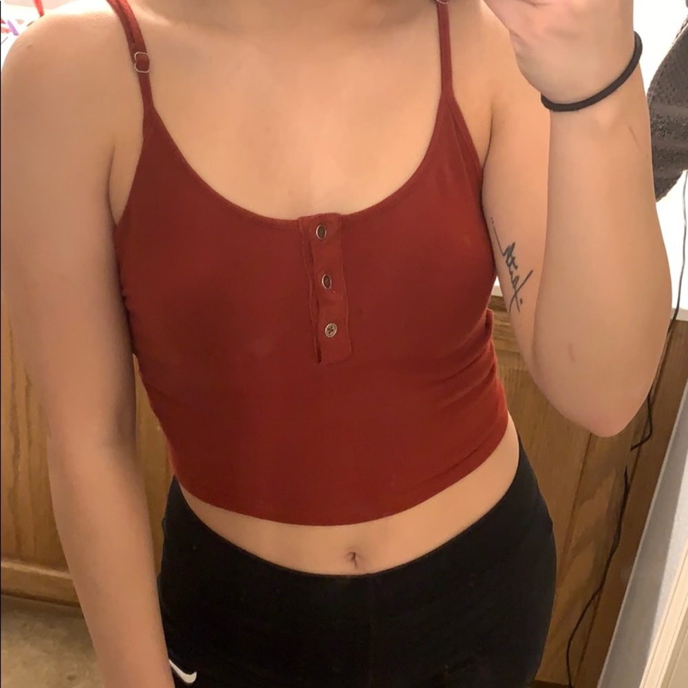 Red crop top
